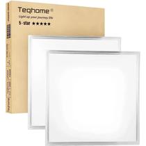 Lâmpada LED de tela plana TeqHome 60x60cm 48W 6500K, pacote com 2