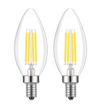 Lâmpada LED de vela de filamento Lamsky E14 4W 6000K (pacote com 2) Lâmpada LED de vela de filamento Lamsky E14 4W 6000K (pacote com 2)