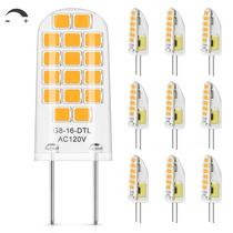 Lâmpada LED DiCuno G8 regulável 2 W, branca quente, 2700 K, 120 V, pacote com 10 Lâmpada LED DiCuno G8 regulável 2 W, branca quente, 2700 K, 120 V, pacote com 10