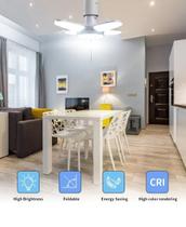 Lâmpada LED dobrável 4 Pétalas tipo ventilador Branco frio