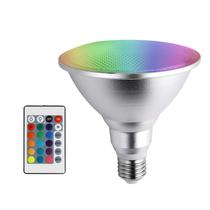 Lâmpada LED DUDU E27 PAR38 20W RGB com controle remoto IP65 Lâmpada LED DUDU E27 PAR38 20W RGB com controle remoto IP65