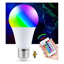 Lampada Led E27 Rgb Entretenimento 7W Com Controle Remoto - Comercial Eletro