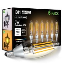 Lâmpada LED Eastiya Dusk to Dawn 5W 2700K Soft White, pacote com 6