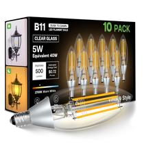 Lâmpada LED Eastiya Dusk to Dawn 5W 40W 2700K E12, pacote com 10 Lâmpada LED Eastiya Dusk to Dawn 5W 40W 2700K E12, pacote com 10