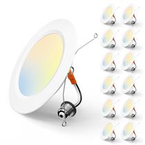 Lâmpada LED embutida Amico de 15 cm e 12 W, regulável, pacote com 12 Lâmpada LED embutida Amico de 15 cm e 12 W, regulável, pacote com 12