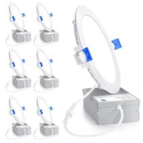 Lâmpada LED embutida Ensenior, pacote com 6, 15 cm, 12 W, 6000 K, 1200 LM, 120 V