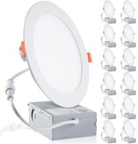 Lâmpada LED embutida meccein 12W 6" 6500K Daylight, pacote com 12