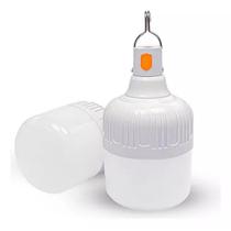 Lâmpada Led Emergência Impermeável Recarregável Regulável 30W Usb Bulbo Regulável 30W