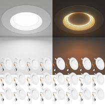 Lâmpada LED Ensenior de 6", 9 W, regulável, 1000 LM, pacote com 24