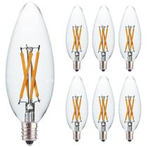 Lâmpada LED FANNIS C32 B10 B11 Candle Filament 4W E12, pacote com 6
