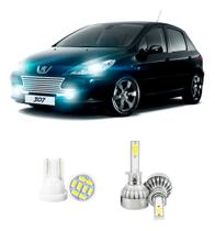Lampada Led Farol Alto Peugeot 307 2001 A 2006 20000lm Lampada Led Farol Alto Peugeot 307 2001 A 2006 20000lm