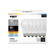 Lâmpada LED Feit Electric A19 16W 1500lm 100W Equiv, pacote com 6 Lâmpada LED Feit Electric A19 16W 1500lm 100W Equiv, pacote com 6