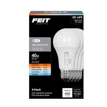 Lâmpada LED Feit Electric A19 40W, regulável de substituição Lâmpada LED Feit Electric A19 40W, regulável de substituição