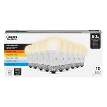 Lâmpada LED Feit Electric A19, pacote com 10, 60 W, 800 lm, 15.000 h