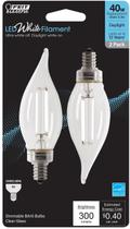 Lâmpada LED Feit Electric BA10 E12 regulável 40W 2PK