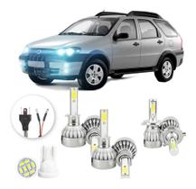 Lampada Led Fiat Palio Adventure 2005 A 2008 H1 H4 20000lm