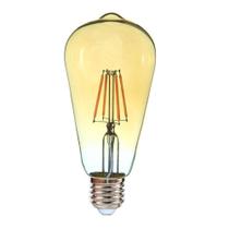 Lâmpada Led Filamento 4w St64 Pera E27 Vintage Ourolux