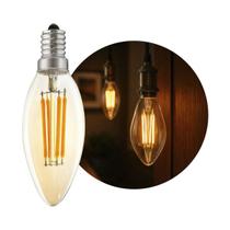 Lâmpada LED Filamento E14 Vela C35 4W 2700K Âmbar LF-3957 Astraled ST2179 Lâmpada LED Filamento E14 Vela C35 4W 2700K Âmbar LF-3957 Astraled ST2179