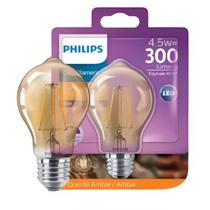 Lâmpada Led Filamento Philips 4.5w 127v E27 2200k Dimer Lâmpada Led Filamento Philips 4.5w 127v E27 2200k Dimer