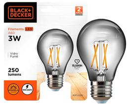 Lâmpada Led Filamento Retro A60 Ambar Black+decker 3w 2200k Lâmpada Led Filamento Retro A60 Ambar Black+decker 3w 2200k