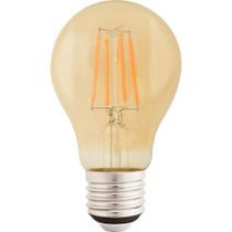 Lâmpada LED Filamento Tramontina A60 4W 2200K luz Amarela Vidro Âmbar