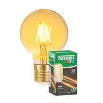 Lâmpada LED Filamento Vintage Globo E27, 4W, Âmbar Taschibra G80 11080382: Iluminação Estilosa e Econômica