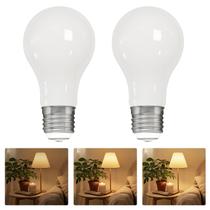 Lâmpada LED FLSNT A21 3 vias 40W 60W 100W 3000K E26 Pacote com 2