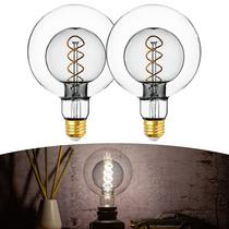 Lâmpada LED FLSNT G125 (G40) Vintage 7W (40W) 2700K E26, pacote com 2