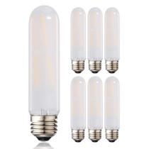 Lâmpada LED fosca Leools T10 8W 2700K E26 regulável, pacote com 6 Lâmpada LED fosca Leools T10 8W 2700K E26 regulável, pacote com 6