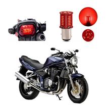 Lâmpada Led Freio 2 Polos Sequencial Strobo Moto Bandit 1200 2005 2006 2007 2008