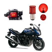 Lâmpada Led Freio 2 Polos Sequencial Strobo Moto Bandit 650 2005 2006 2007 2008 2009 2010 2011 2012 2013