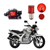 Lâmpada Led Freio 2 Polos Sequencial Strobo Moto CBX250 2001 2002 2003 2004 2005 2006 2007 2008