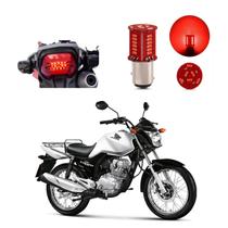 Lâmpada Led Freio 2 Polos Sequencial Strobo Moto CG150 Cargo 2014 2015