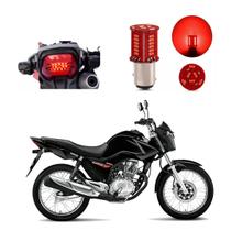 Lâmpada Led Freio 2 Polos Sequencial Strobo Moto CG150 Start 2015