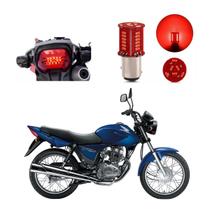 Lâmpada Led Freio 2 Polos Sequencial Strobo Moto CG150 Titan EX 2010 2011 2012 2013