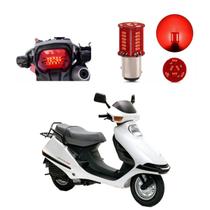 Lâmpada Led Freio 2 Polos Sequencial Strobo Moto CH 125R 1994 1995 1996