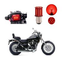 Lâmpada Led Freio 2 Polos Sequencial Strobo Moto Intruder VS 1400 GLP 1994 1995 1996 1997 1998 1999 2000 2001