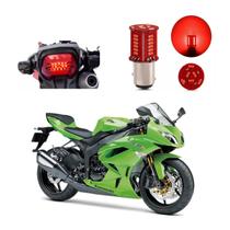 Lâmpada Led Freio 2 Polos Sequencial Strobo Moto Ninja ZX 6R 600CC 1995 1996 1997 1998 1999 2000 2001 2002 2003