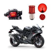 Lâmpada Led Freio 2 Polos Sequencial Strobo Moto Ninja ZX 6R 600CC 2007 2008 2009 2010 2011 2012 2013 Lâmpada Led Freio 2 Polos Sequencial Strobo Moto Ninja ZX 6R 600CC 2007 2008 2009 2010 2011 2012 2013