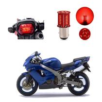 Lâmpada Led Freio 2 Polos Sequencial Strobo Moto Ninja ZX 9R 900CC 1994 1995 1996 1997 1998 1999 2000 2001 2002 2003 Lâmpada Led Freio 2 Polos Sequencial Strobo Moto Ninja ZX 9R 900CC 1994 1995 1996 1997 1998 1999 2000 2001 2002 2003