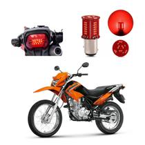 Lâmpada Led Freio 2 Polos Sequencial Strobo Moto NXR 125 BROS ESD 2003 2004 2005