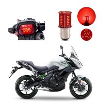 Lâmpada Led Freio 2 Polos Sequencial Strobo Moto Versys 650CC 2010 2011 2012 2013