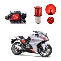 Lâmpada Led Freio 2 Polos Sequencial Strobo Moto VFR 1200F 2010 2011 2012 2013