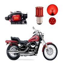 Lâmpada Led Freio 2 Polos Sequencial Strobo Moto Vulcan 800CC 1995 1996 1997