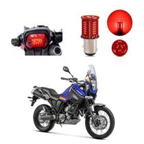 Lâmpada Led Freio 2 Polos Sequencial Strobo Moto XT 600 Z Teneré 2011 2012 2013