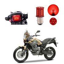 Lâmpada Led Freio 2 Polos Sequencial Strobo Moto XTZ 250 Tenere 2011 2012 2013