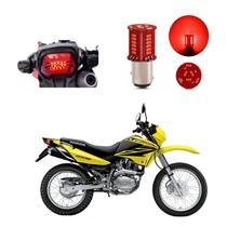 Lâmpada Led Freio 2 Polos Sequencial Strobo NXR 150 BROS ES 2006 2007 2008 2009 2010 2011 2012 2013 2014