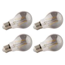 Lâmpada Led Fumê 30W Kit 4 unid. Branco Quente Decorativa Iluminação Vintage Retrô Luz Casa Decoração Multifilamento Lâmpada Led Fumê 30W Kit 4 unid. Branco Quente Decorativa Iluminação Vintage Retrô Luz Casa Decoração Multifilamento