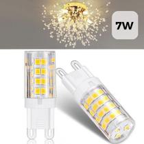 Lâmpada LED G9 Halopim Bipino 7W Bivolt Luz Branco Quente Amarela 3000K Para Lustre Arandela Luminária Pendente 110V 220V Bivolt