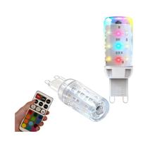 Lâmpada LED G9 Regulável 12 Cores RGB Branco Quente 3000K Com Controle Remoto IR Pacote De Halloween